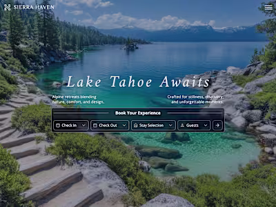 Boutique Hospitality Website Design for Sierra Haven