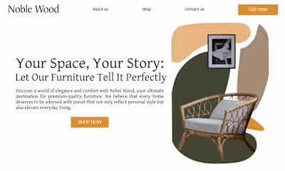 NobleWood- UI landing page design 
