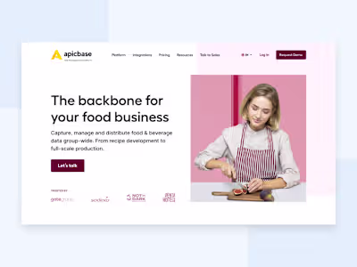 Restaurant management software landing page