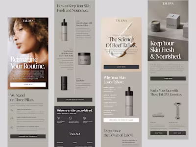 Newsletter Design for Fashion, Lifestyle, and Skincare Brands