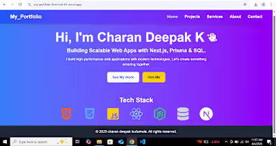 Full-Stack Developer Portfolio (Next.js + Prisma + SQL)