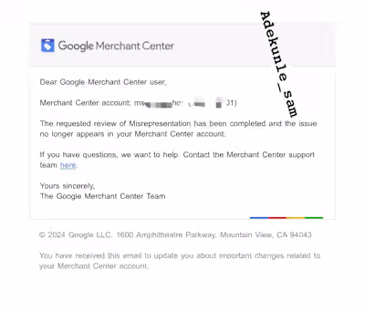 Google Merchant Center Suspension Resolution