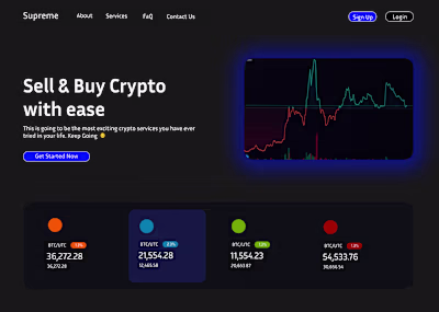 Cryptocurrency Website on Behance