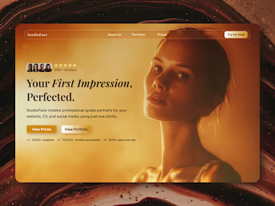 StudioFace - Hero Section