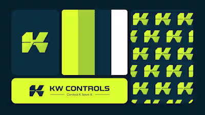 Logo and Brand Identity Design For KW Controls A renewable e...