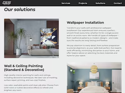 Website project for a business