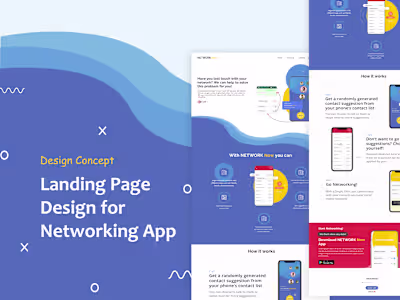 Landing Page for Networking App