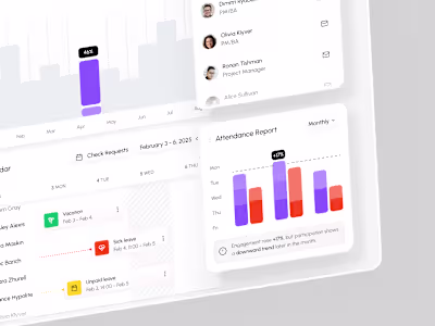 HR Platform – Light Mode UI for Team Management