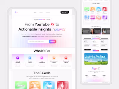 Redesigning Zeno AI for Conversion & Clarity
