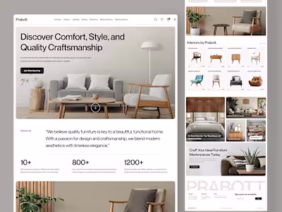 Furniture Landing page Design