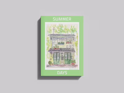 Summer Days Book Cover Illustration