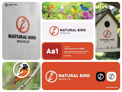 This logo represents Natural Bird World, and my goal was to ...