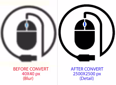 I will convert a low resolution graphic to high resolution