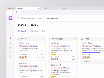Flare - Project Management ⏐ Dashboard