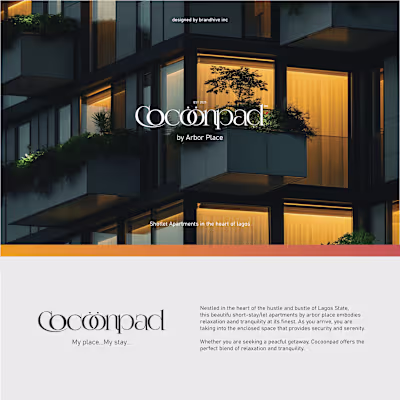Cocoonpad by Arbor place (Brand identity strategy, and design)