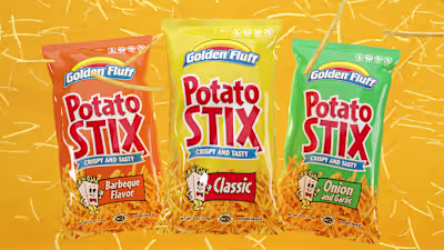 Potato Sticks Snack Packaging Design