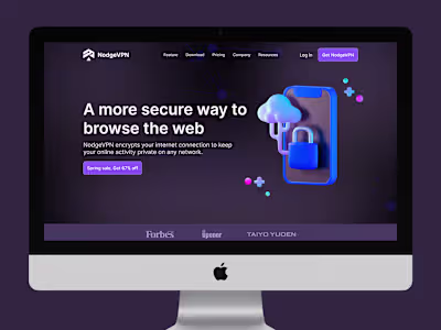 VPN Landing Page Design :: Behance