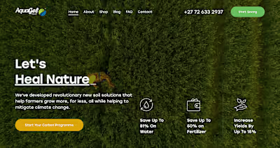 AquaGel - Wordpress Website