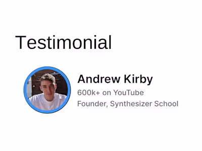 Testimonial from Andrew Kirby