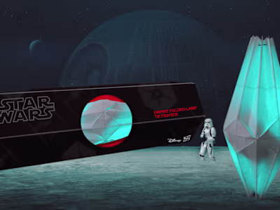 Tie Fighter Lamp Design