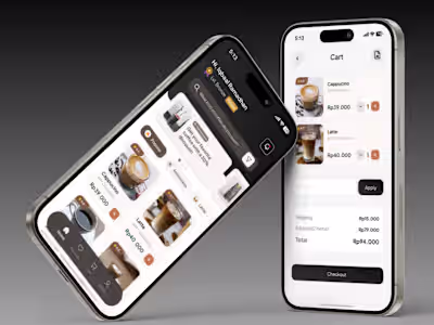 Modern Coffee Shop App Design