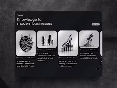 Premium blog section design - crafted for a clean, modern fe...