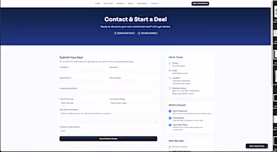 Custom Web-Based Intake System for Deal Management