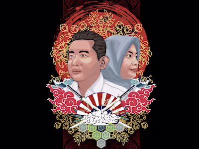Make a cartoon vector portrait photo