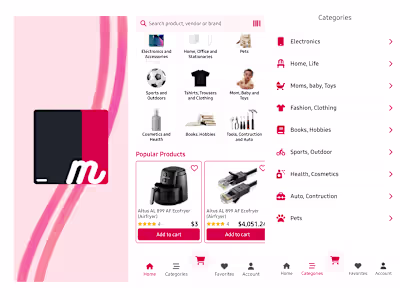 Full-stack marketplace development 