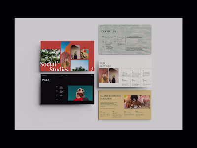 Deck and Trend Report Design for Social Studies