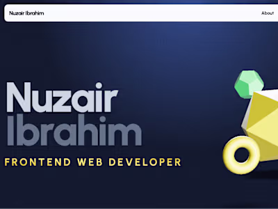 🎨 Personal Portfolio Website - Advanced Frontend Showcase