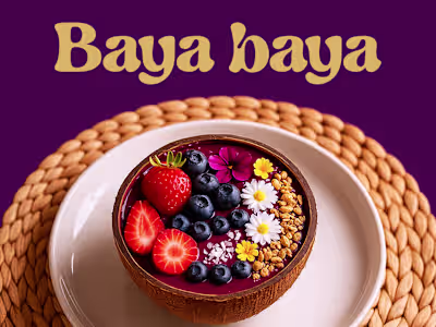 Baya Baya | Tropical Açaí Bowl Brand Identity & Packaging