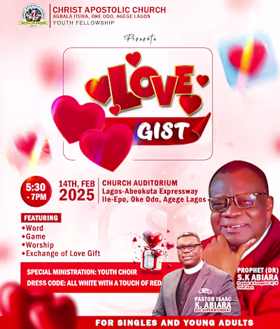 Love Gist - Youth Fellowship Event Flyer 