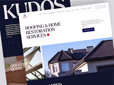 Roofing & Home Restoration Services Website Design