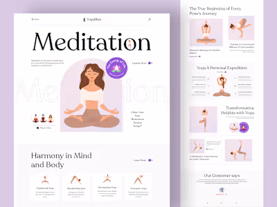 Yoga Studio landing page