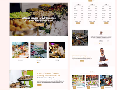 Food Catering Service Website Design