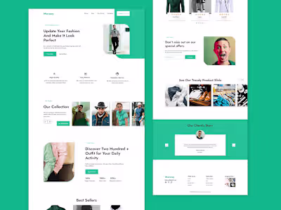 Fashion website landing page design