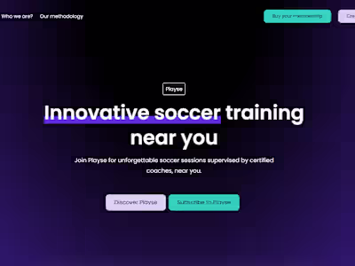 Playse - Soccer classes with professional trainers