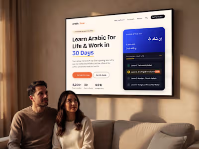 Concept project — a landing