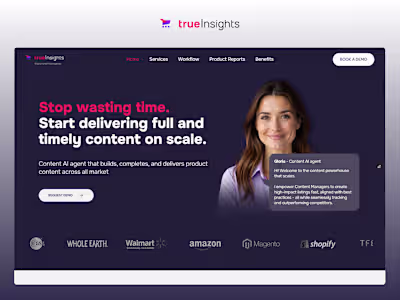 True Insights Framer website