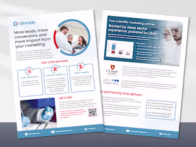 Custom Flyer Design for Qincade