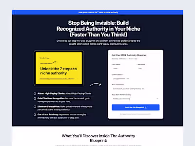 Lead Generation Landing Page Design