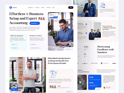 Accounting & Software Services Landing Page Designed a conve...