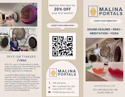 Tri-Fold Brochure - Wellness Studio