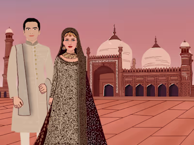 A WEDDING DAY ILLUSTRATION