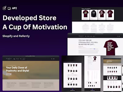 Motivational Apparel Website Development