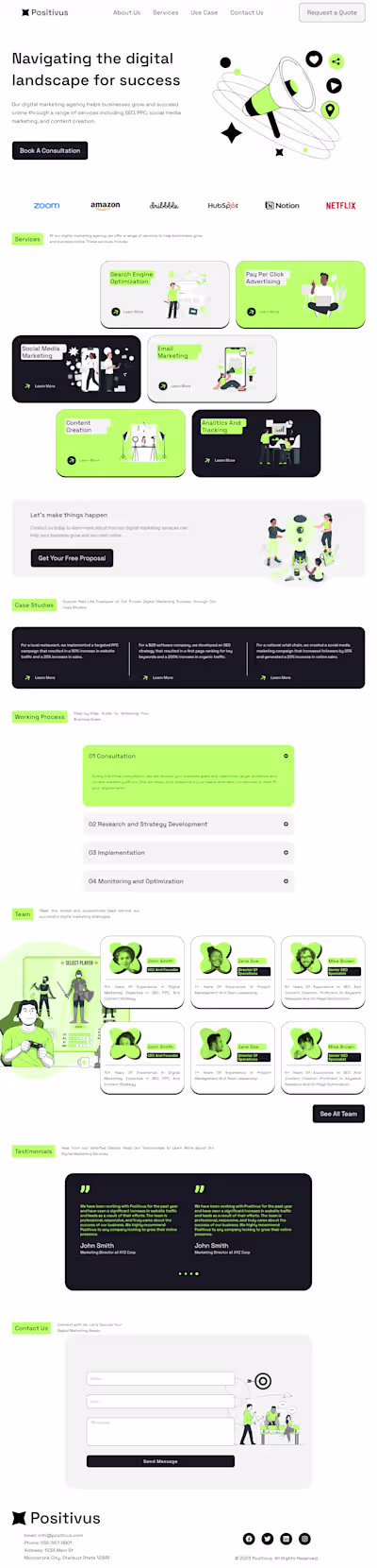 Figma to Elementor: Digital Agency Website