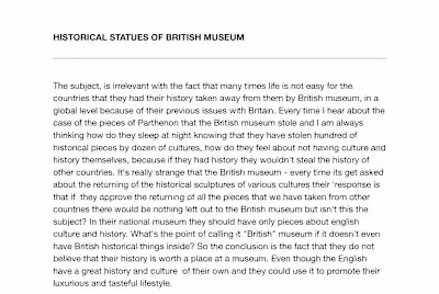 Article about historical statues