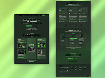 ContentForge Landing Page Design