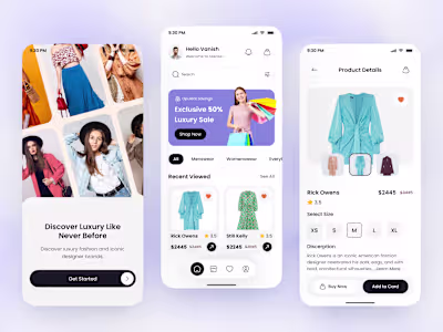 E-Commerce Shopping App UI